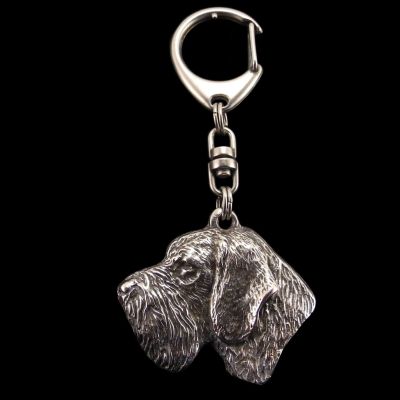 Basset Hound 3 high qauality Art Dog silver covered keyring 