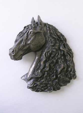 Freiesian horse bronze statue