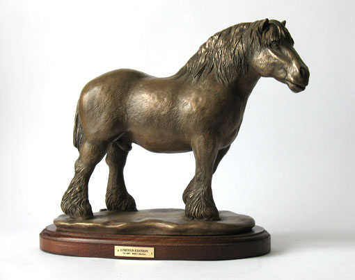 PERCHERON horse bronze statue