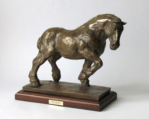 BELGIAN DRAFT horse bronze statue