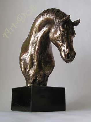 ARABIAN horse bronze statue